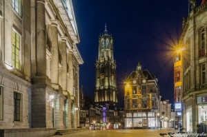nachtfotografie de dom in Utrecht